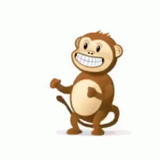 an animated monkey is walking on the ground