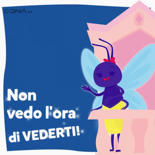 an animated little red anteater in a bed with the words nor veralo di vederti