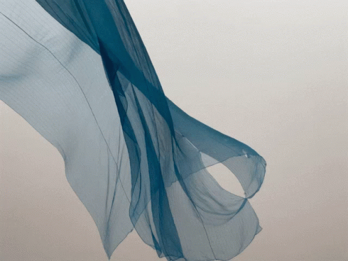 the fabric is folded into the wind and is bent