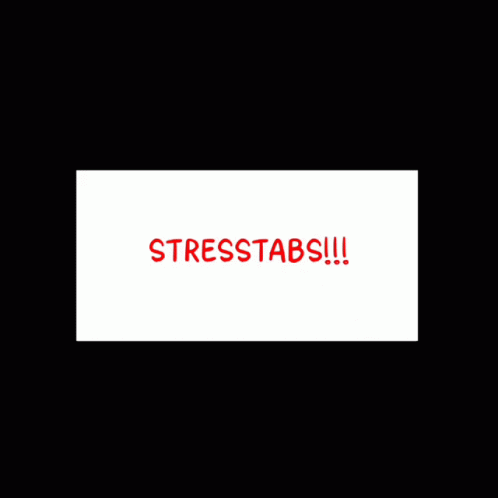 a picture of a black background with the words stresstabs on it