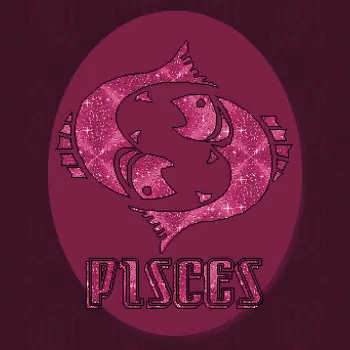 logo for pisces with an orange and black fish on it