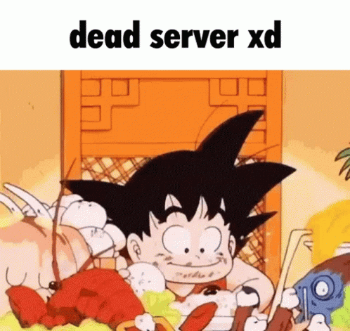 a comic character is laying in bed and the text reads dead server xxd