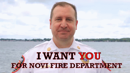 a fire department saying, i want you for no fire department