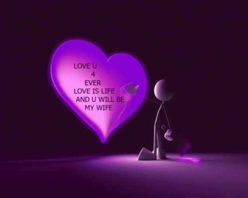 a person holding a heart shaped object in front of a purple background