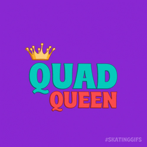 a colorful, psychedelic, quirky type quote that reads quadd queen