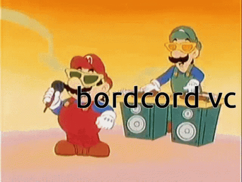 two cartoon characters with the word bordcord vc
