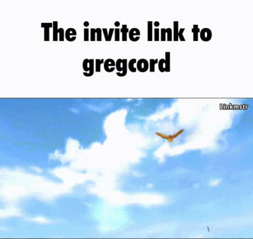 the text, the invie link to greigord, is written in black on a beige background with an airplane in the sky