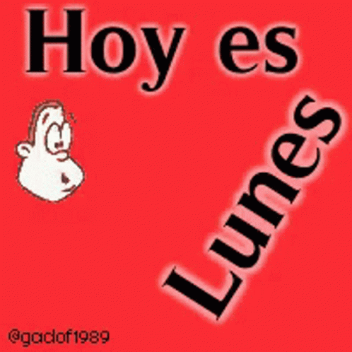 the logo for hoy es lunes, which is in blue with black lettering