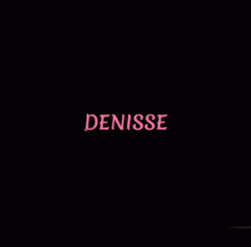 the logo for denise with a skull in purple
