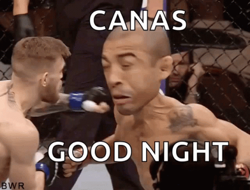 two body wrestlers are next to each other in front of the words canas good night