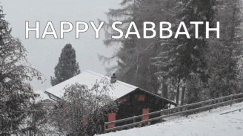 a black and white po with the words happy sabath