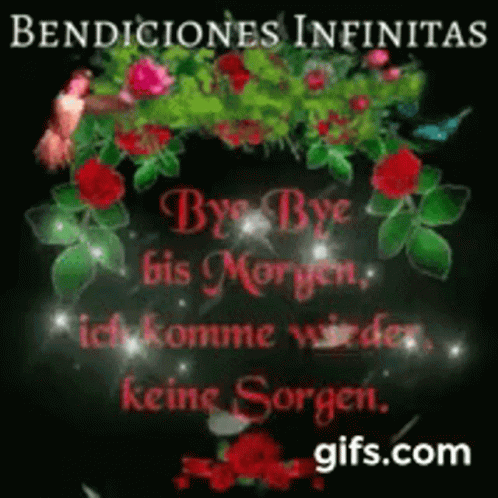a card with flowers and words, says bencicones infinitas