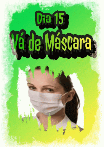 the poster has an image of a girl wearing a face mask
