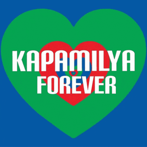 a heart that has a caption with the words kapamiya forever