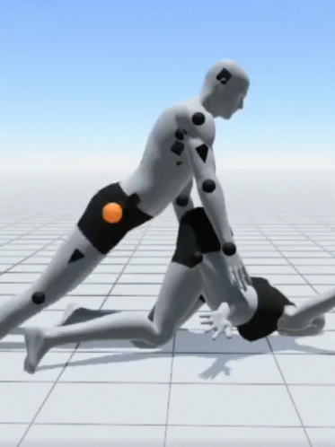a robot that is doing an artificial move on the floor
