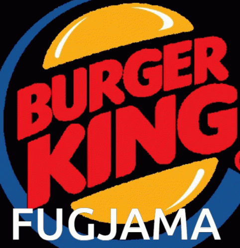 a burger king restaurant logo in blue and brown