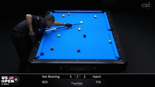 a man is setting up to set up a pool table