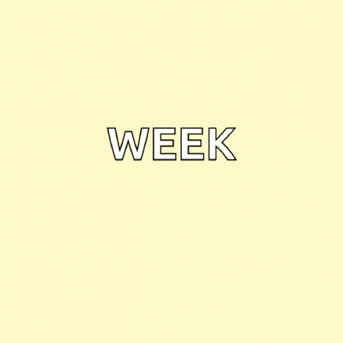 a picture with the word week written in white and a blue background