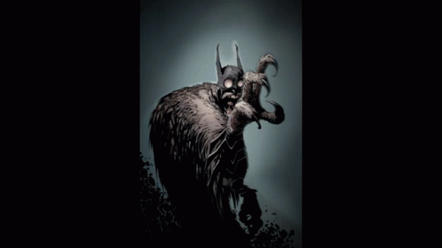 an illustration of a demon on a dark background