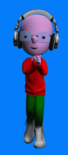 this is an image of a person in headphones