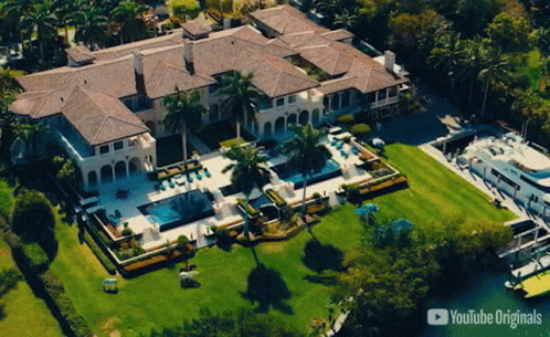 an aerial view shows the mansion of former nfl player and super bowl football star derek cook