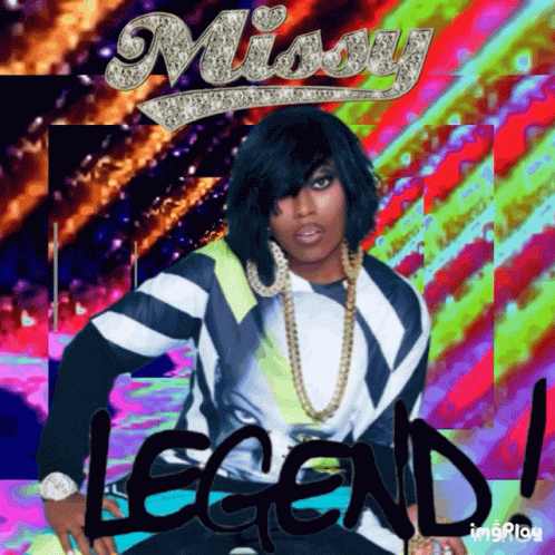 the album cover for missy with an artistic image of a woman in striped shirt and beads