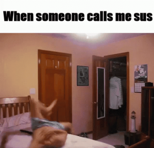 a poster advertising an anti - cell phone call and a creepy bed in a blue bedroom