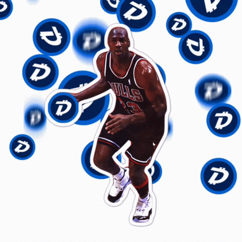 a basketball player surrounded by numbers that represent different sports