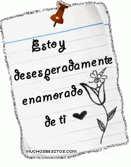 a piece of paper with the words isto y desosseramento enamorated de ti