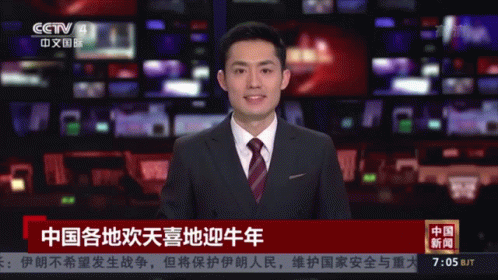 a television news reporter has been reporting on chinese television