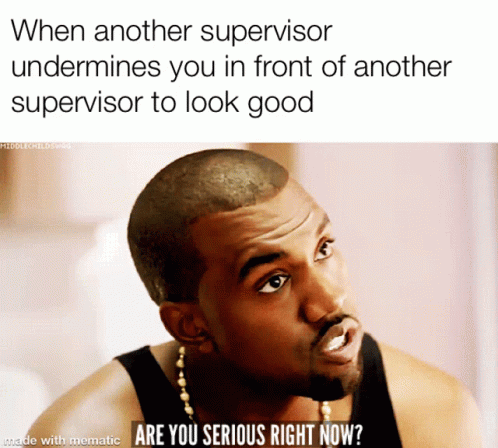 a text reading, when another supervisor urds idioms you in front of another supervisor to look good