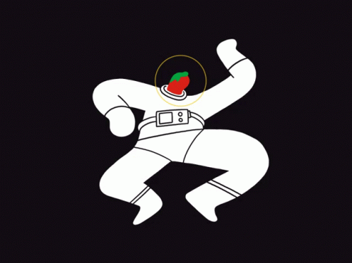 the astronaut is wearing an astronaut's body while holding his hand up