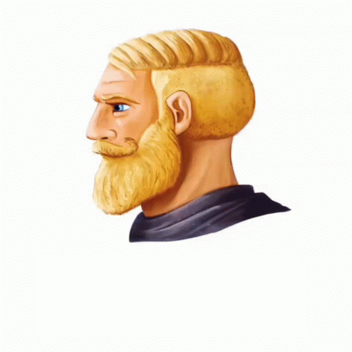 a man with a blue hair and beard
