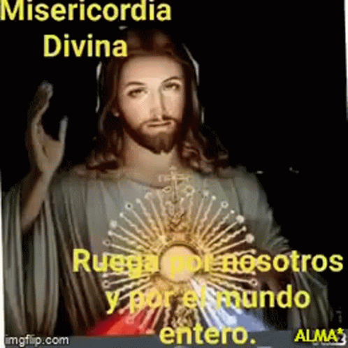 the jesus on screen with text explaining his misrecoria and divine divine spirit