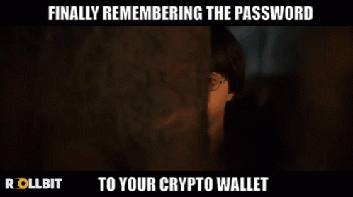 the face of a person behind the word finally, remembers thepassword to your cryto wallet