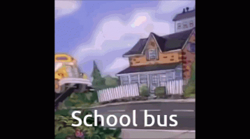 a cartoon drawing of a school bus