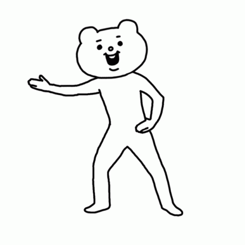 a bear standing in front of a white background