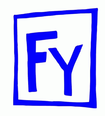 the letter fy in the shape of a square
