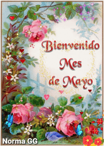 a card saying the words in purple and green are surrounded by flowers