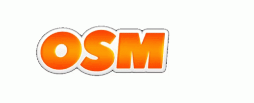 the osm logo in blue with white letters