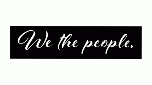 we the people sticker in black and white