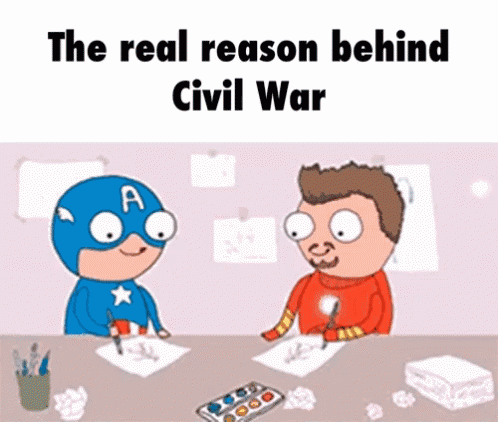 a cartoon depicting the real reason behind civil war