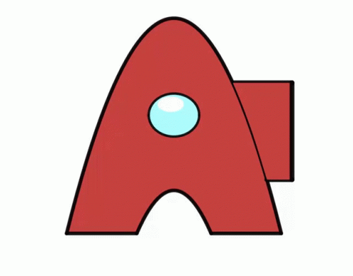 the letter a in blue with an eye