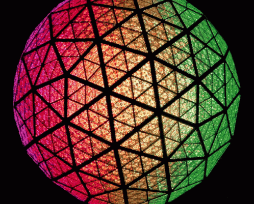 a sphere is shown in this brightly colored image