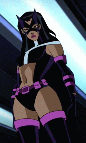 an animated picture of a woman in a catwoman outfit