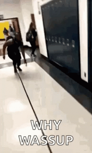 a video game showing a person in the middle of a hallway