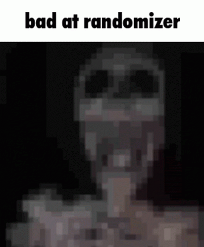 a poster with the word bad at randomizer