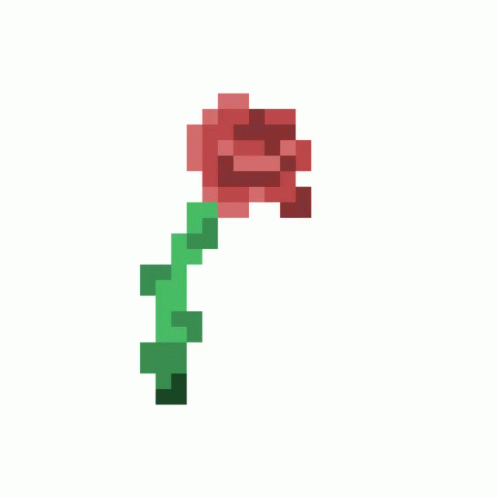 a pixel art iris plant blooming from seed