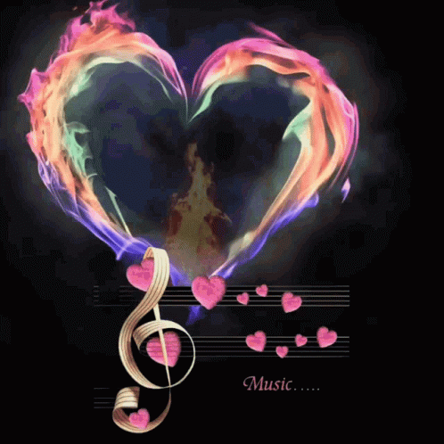an abstract po of a musical heart with music notes