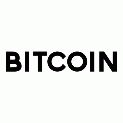 the bitcoin logo is black on white